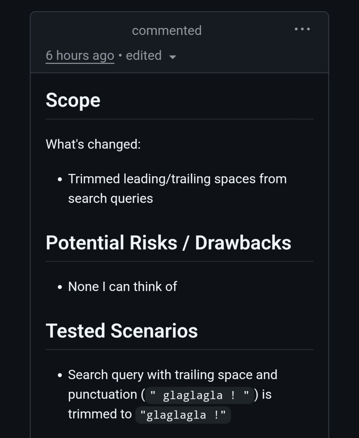 Really crude PR description that doesn't explain shit about fuck.